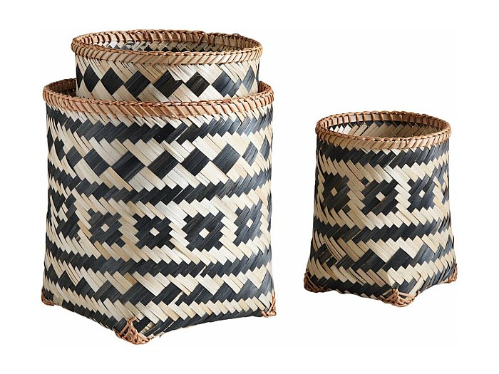 Garneck Cestini Portaoggetti In Rattan Da Appendere Alla Parete