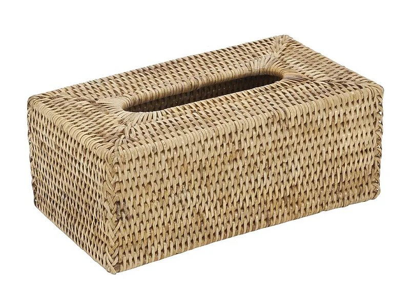 Boite à mouchoirs en rotin