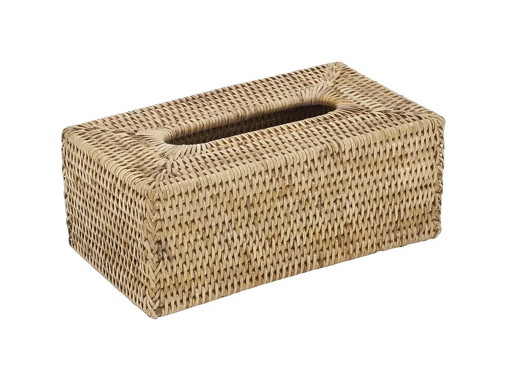 Boite à mouchoirs en rotin