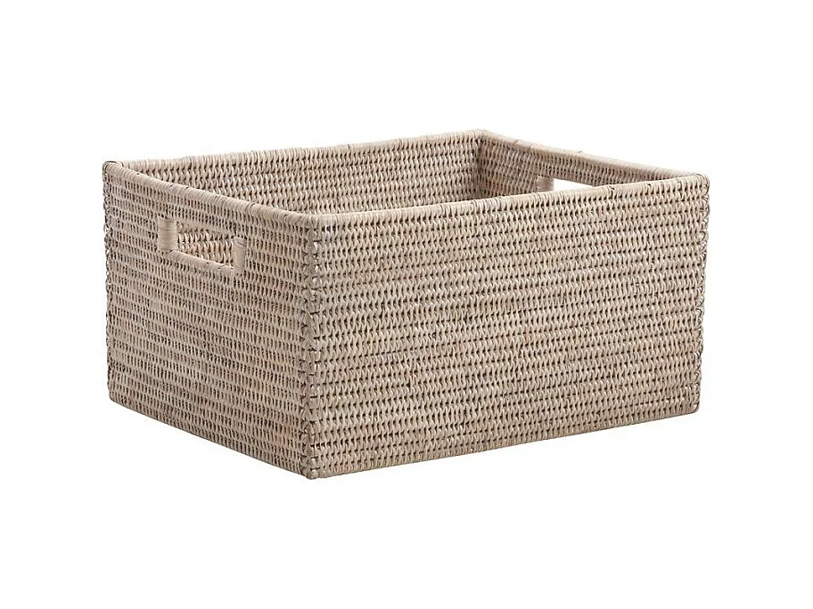 Corbeille rangement en rotin 38 x 30 x 20 cm