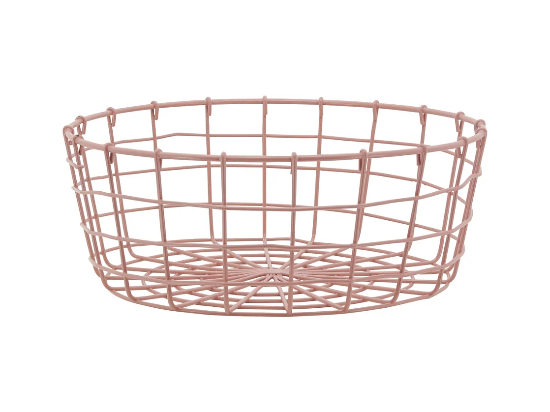 Corbeille en métal rose (Lot de 3)