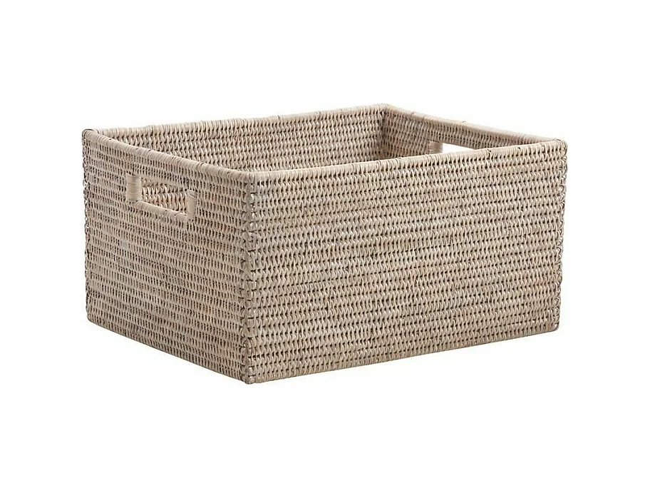 Corbeille rangement en rotin 24 x 19 x 13 cm