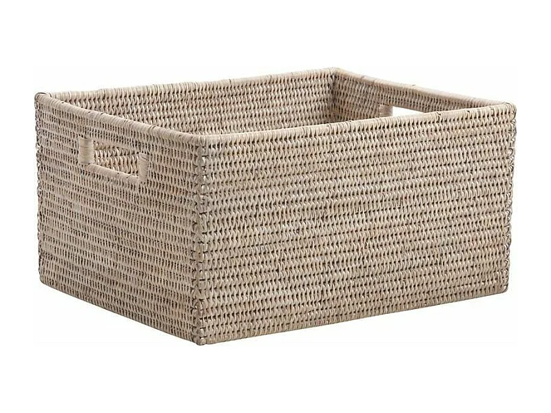 Corbeille rangement en rotin 24 x 19 x 13 cm