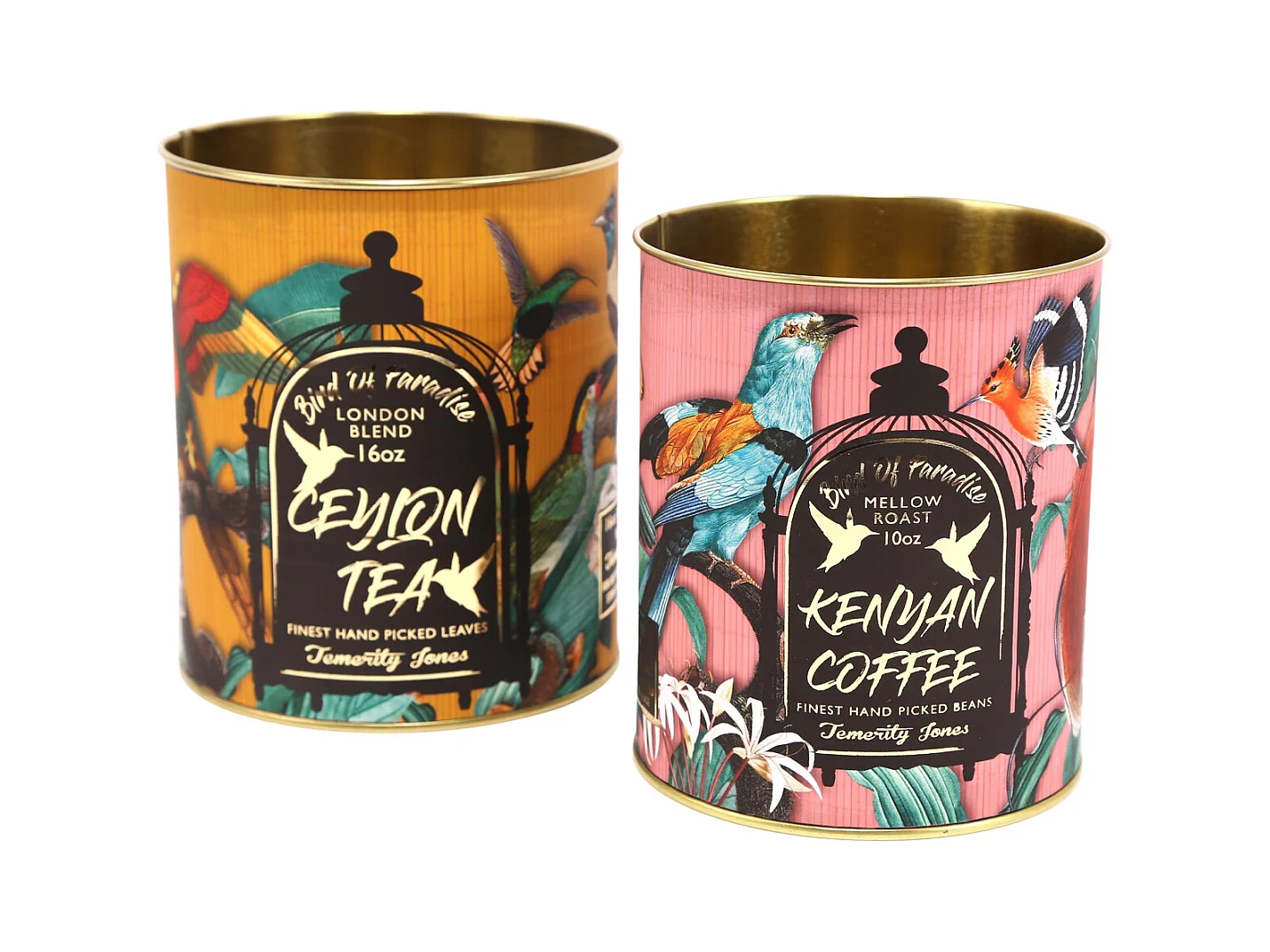 Set boites en métal Oiseaux (Lot de 2)