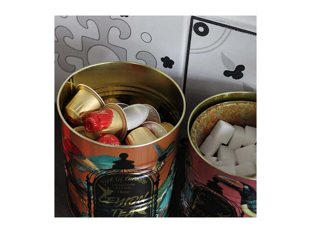 Set boites en métal Oiseaux (Lot de 2)