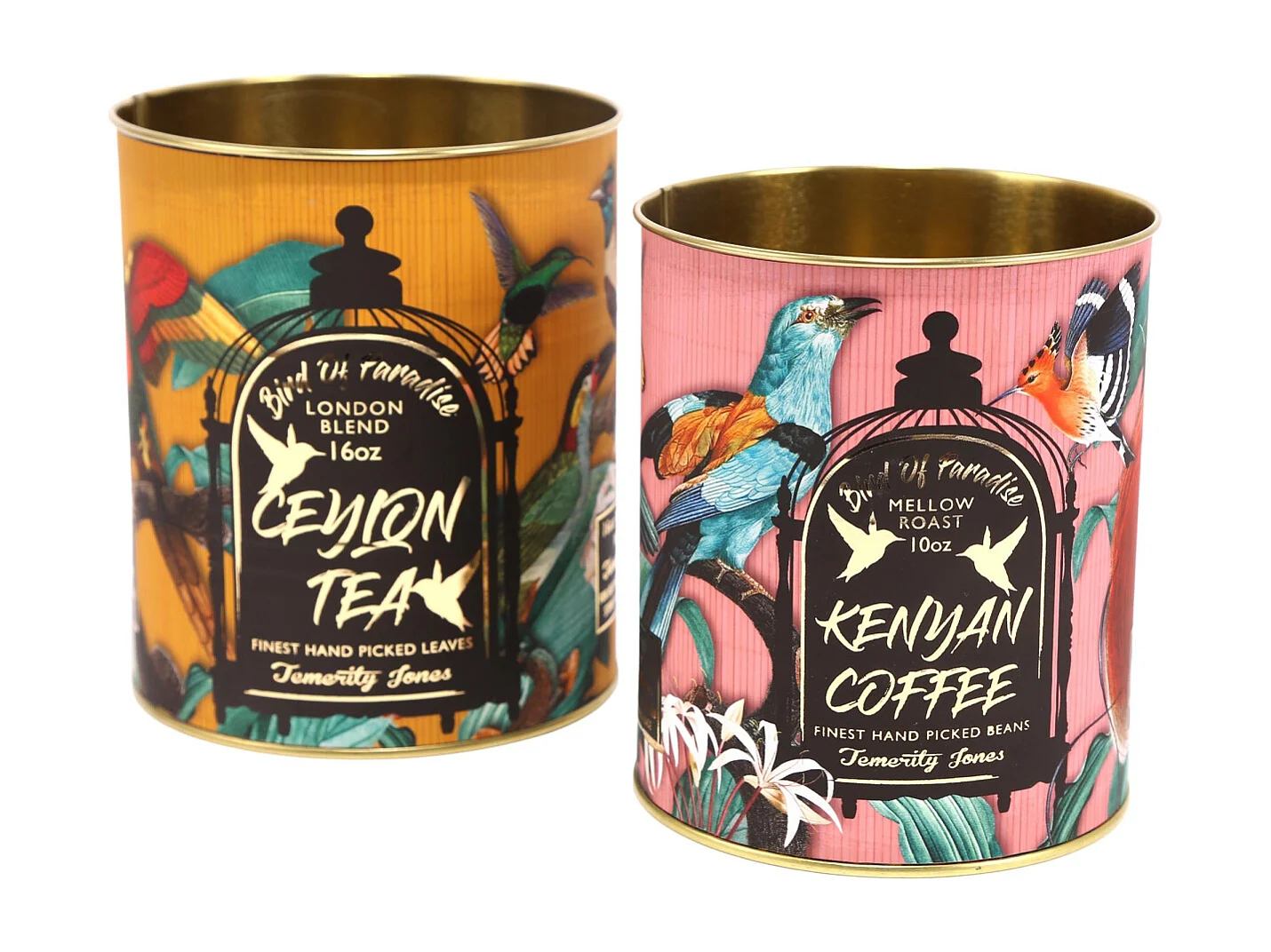 Set boites en métal Oiseaux (Lot de 2)