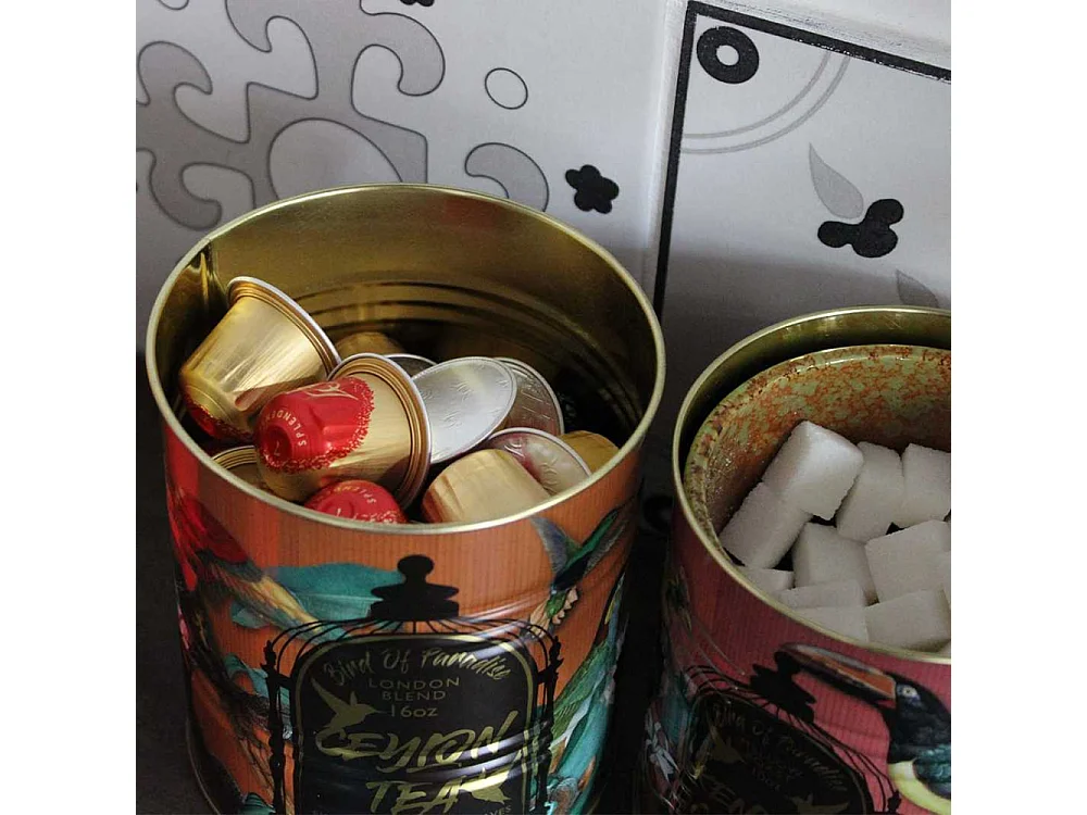 Set boites en métal Oiseaux (Lot de 2)