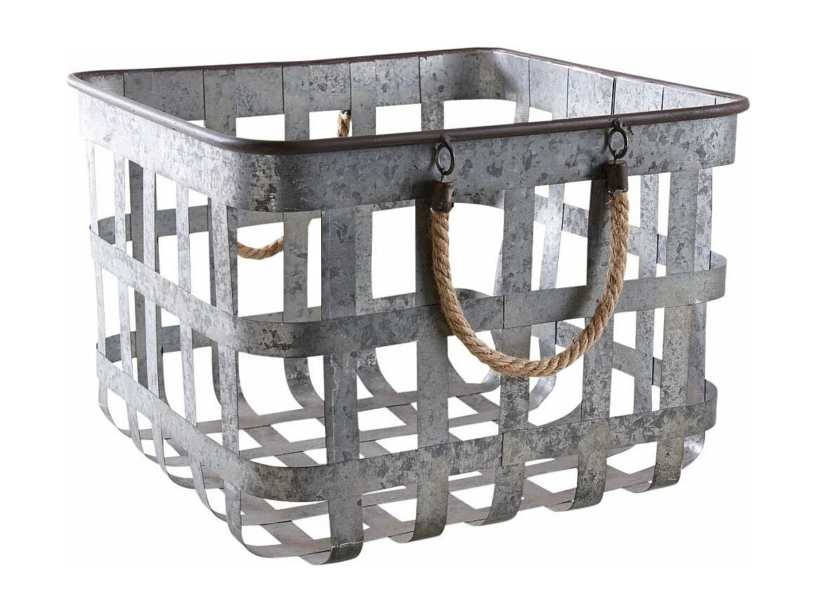 Corbeilles carrées en métal (Lot de 2)