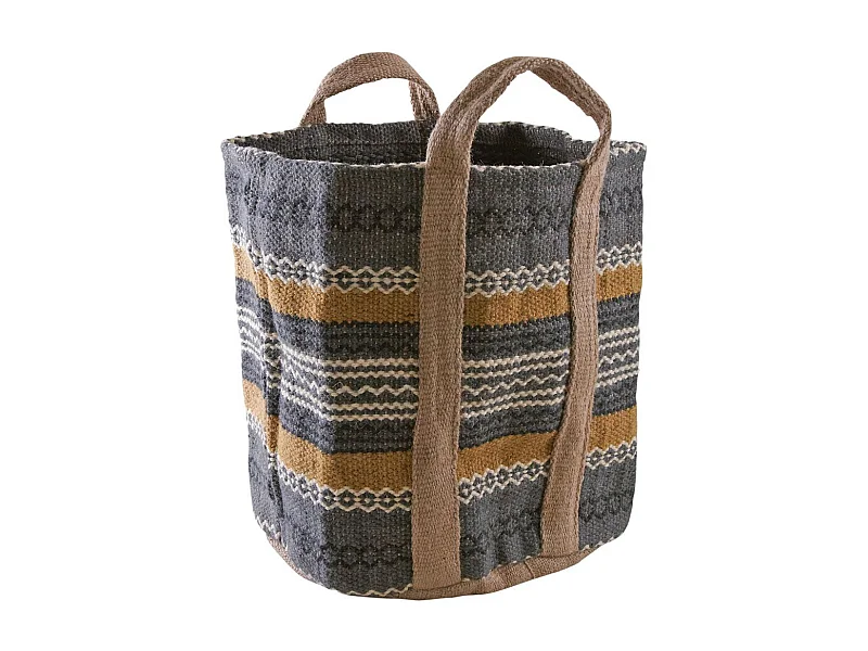 Corbeille en toile de jute épaisse Afriqua