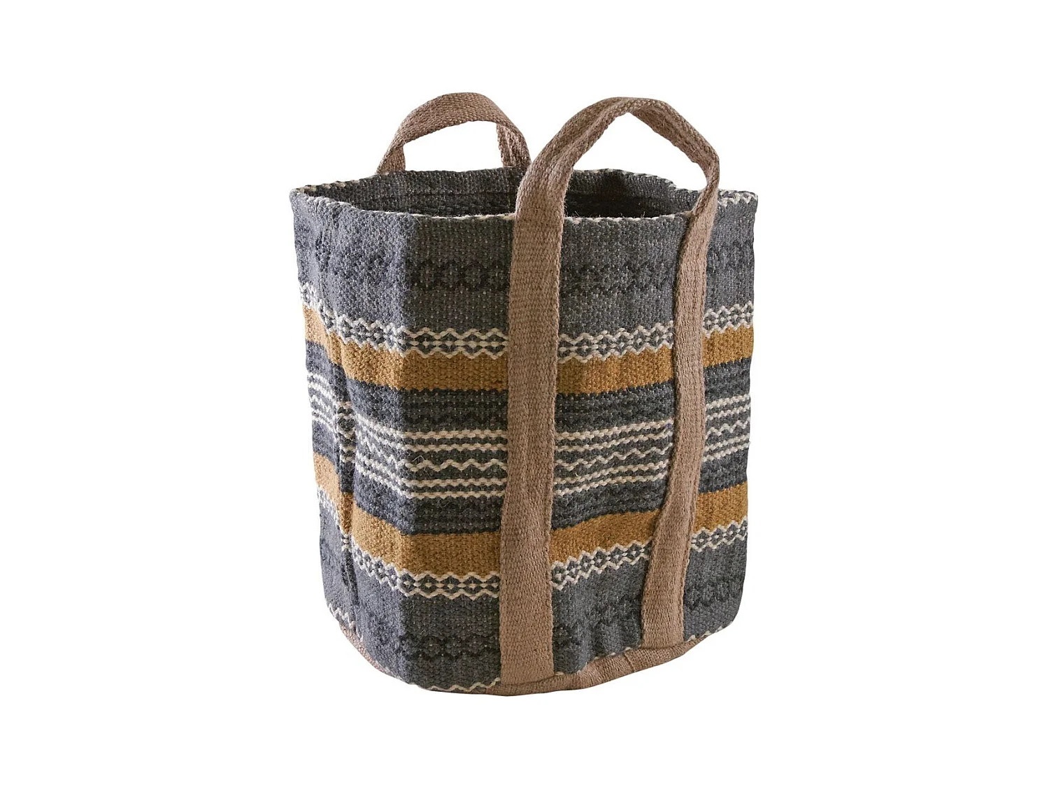 Corbeille en toile de jute épaisse Afriqua