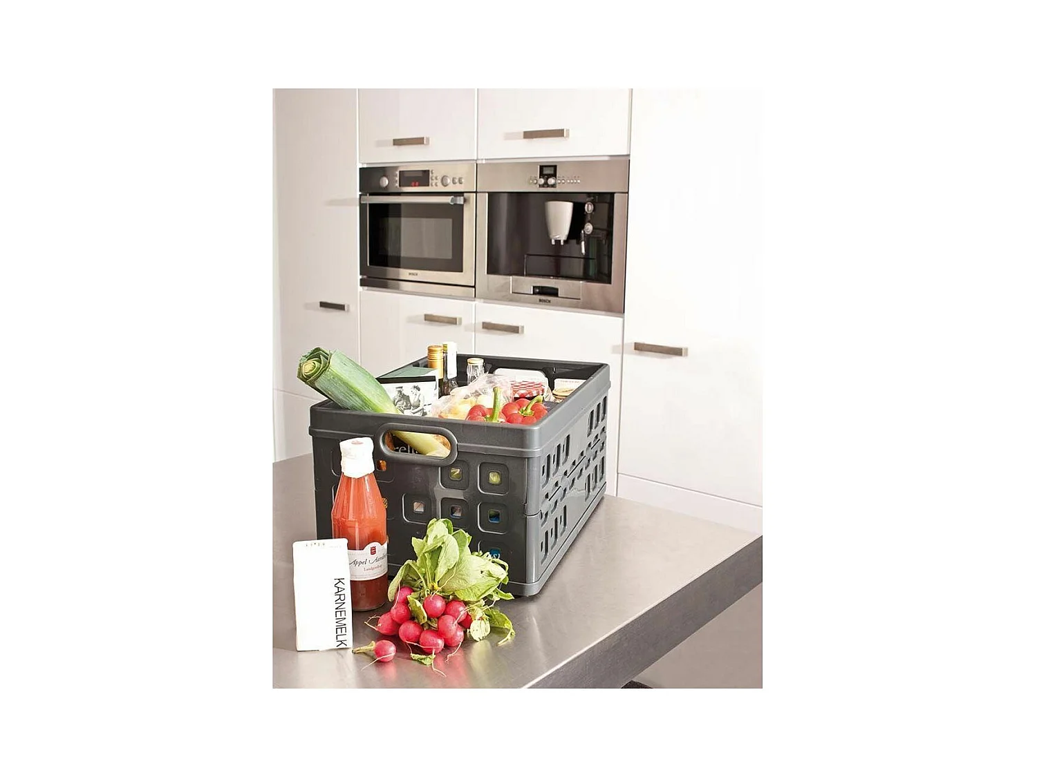 Zusammenklappbare Transportbox oder Aufbewahrungsbox "Square"