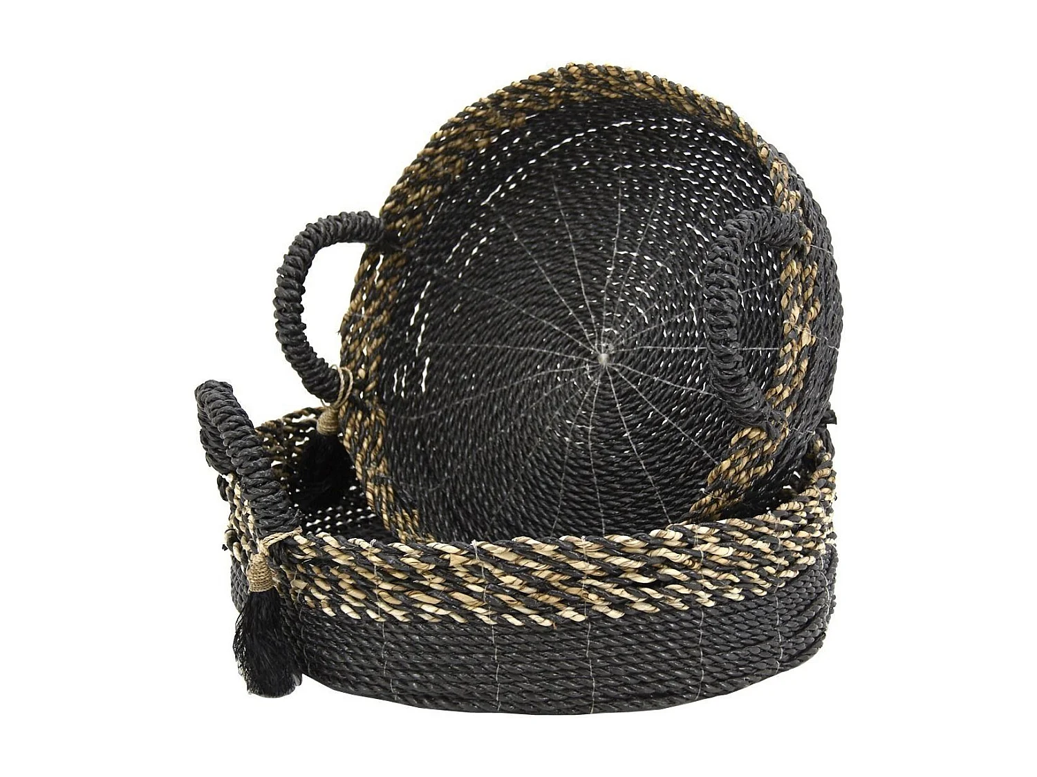 Corbeilles en raphia et en jonc (Lot de 2)