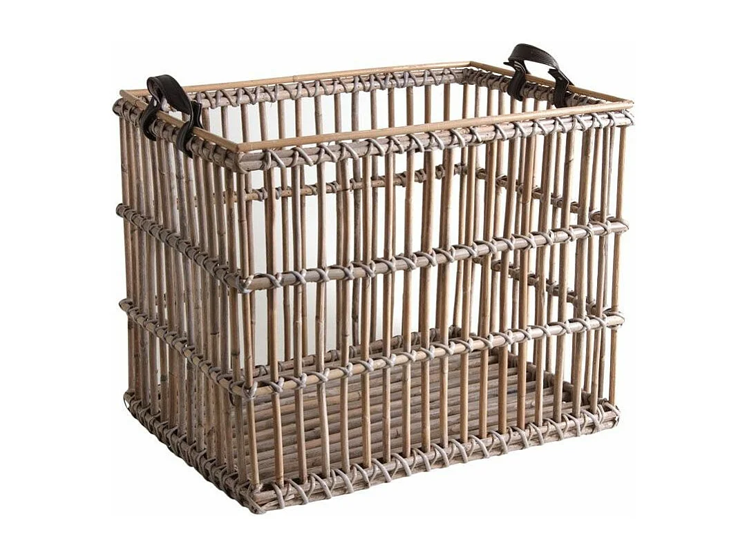 Corbeilles de rangement en poelet gris (Lot de 3)