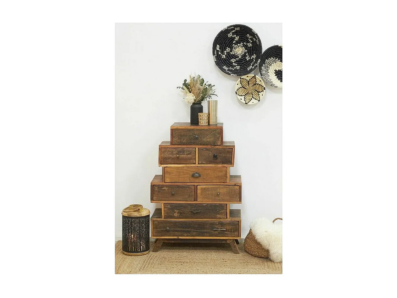 Corbeilles rondes en jonc (Lot de 3)