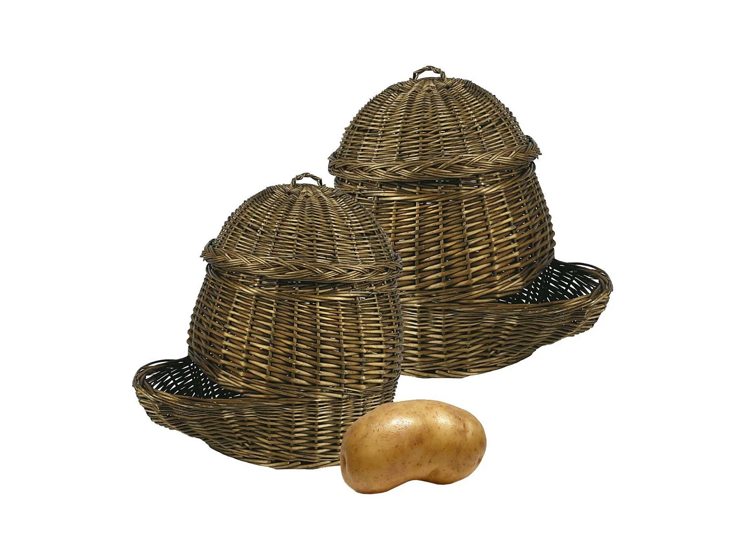 Patatières en osier (Lot de 2)