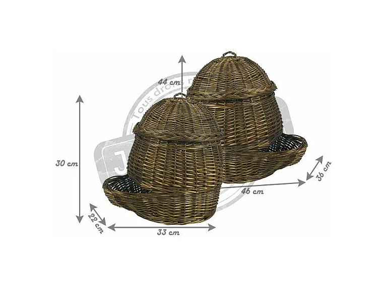 Patatières en osier (Lot de 2)