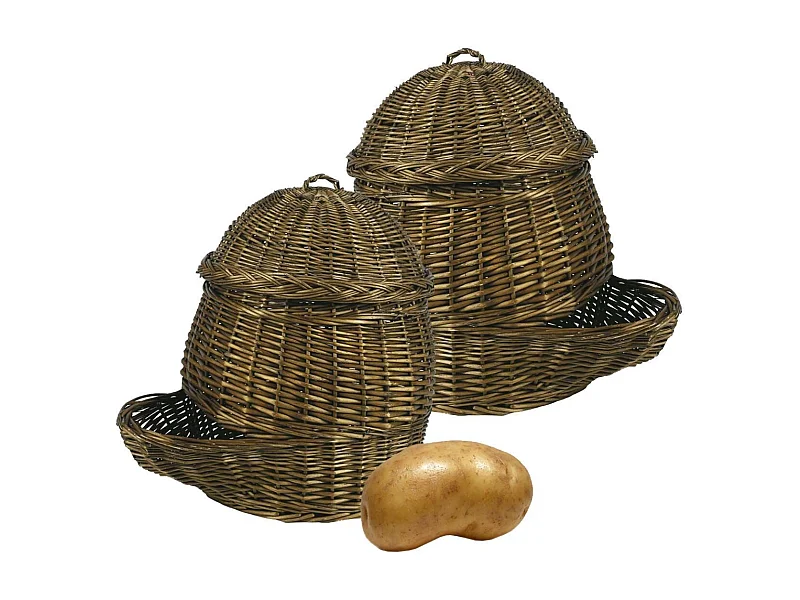 Patatières en osier (Lot de 2)