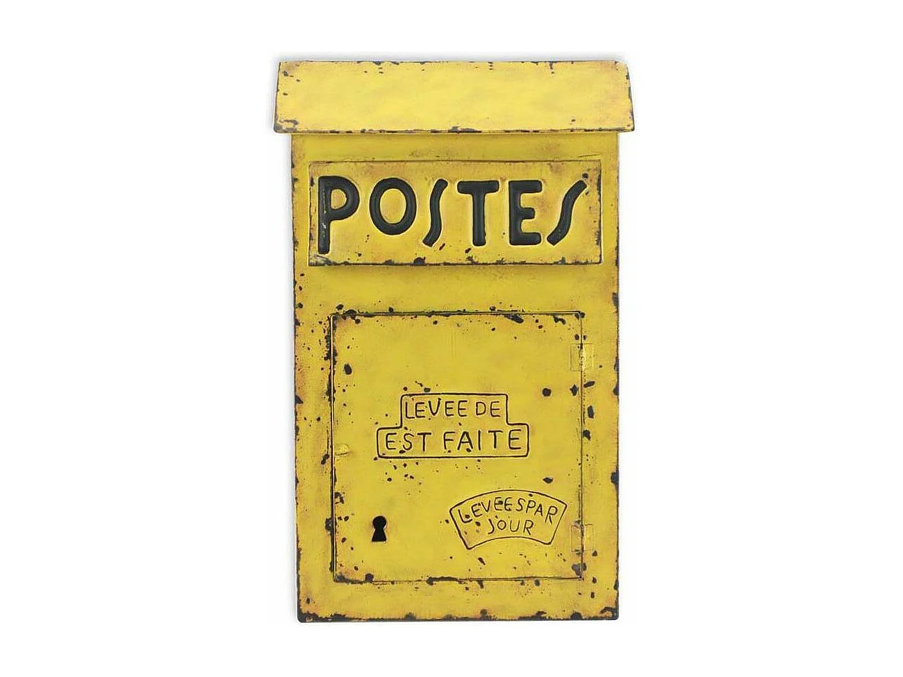 Boîte  à clés en métal effet usé Postes