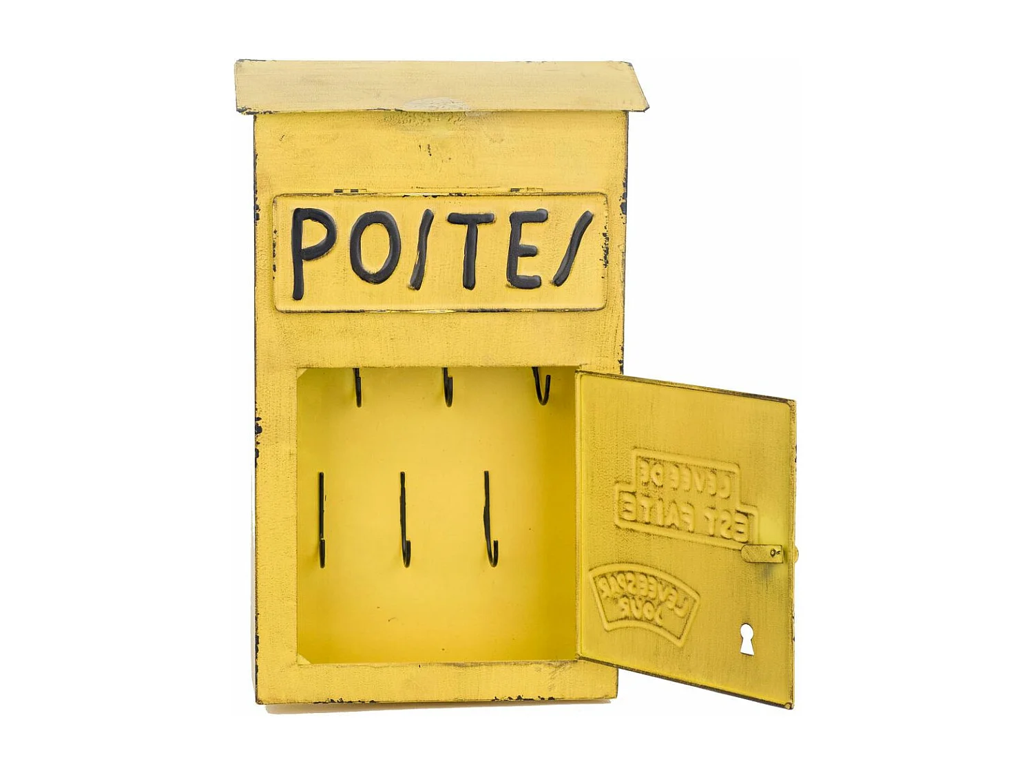 Boîte  à clés en métal effet usé Postes