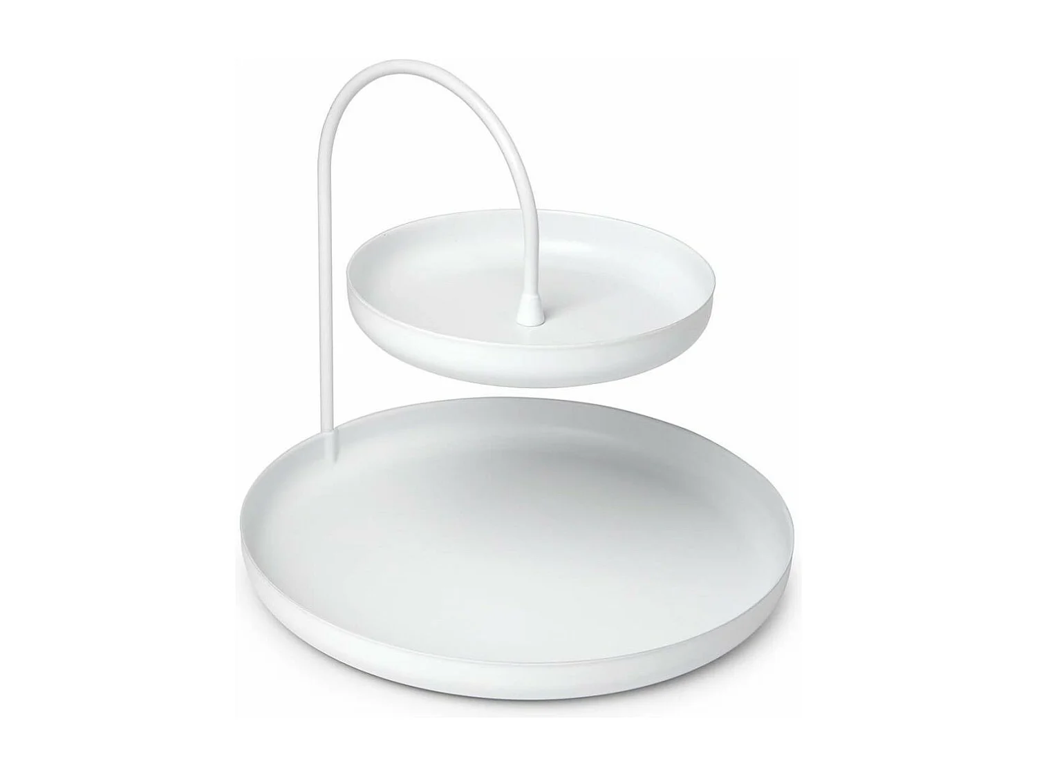 Vassoio tascabile dal design metallico Bianco