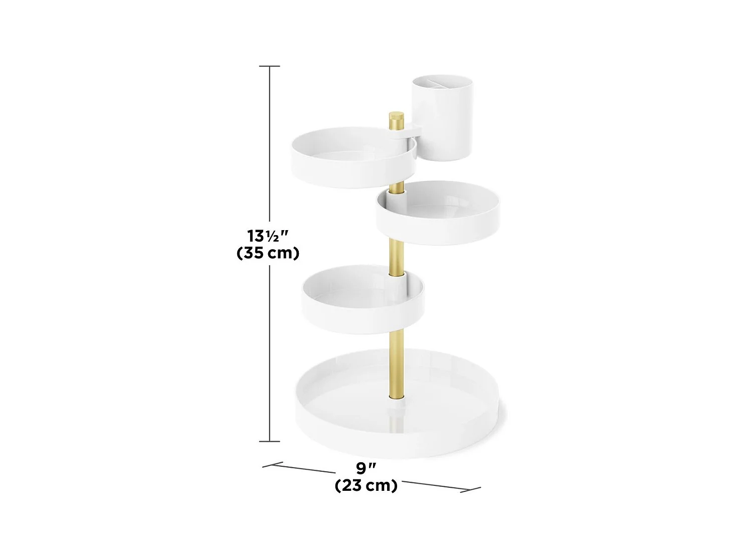 Organizzatore per bagno a 5 vassoi Pirouette