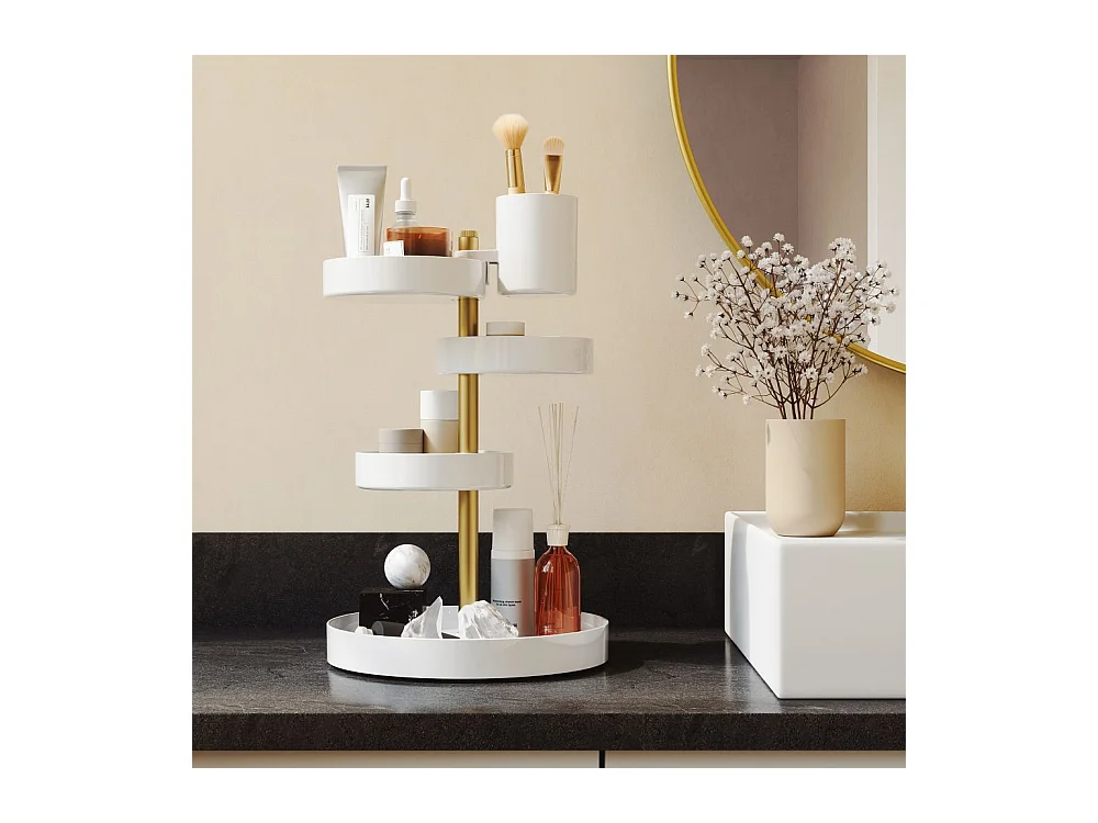 Organizzatore per bagno a 5 vassoi Pirouette