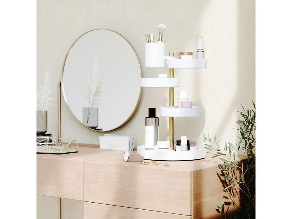 Organisateur de salle de bain 5 plateaux rotatifs Pirouette