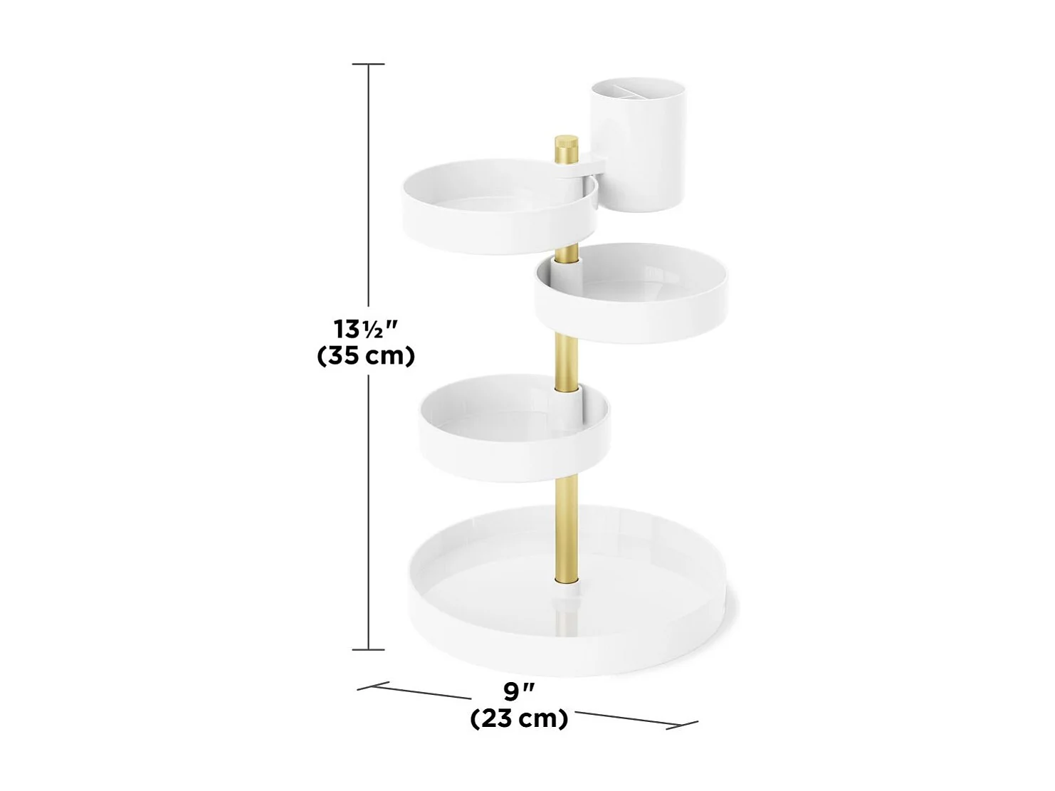 Organisateur de salle de bain 5 plateaux rotatifs Pirouette