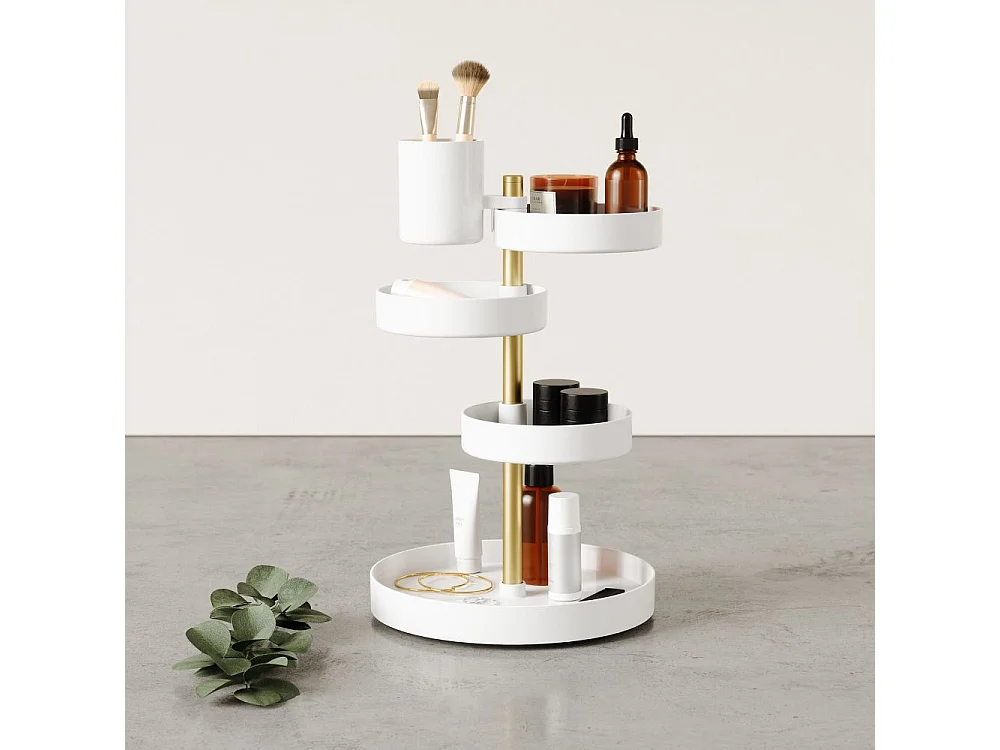 Organisateur de salle de bain 5 plateaux rotatifs Pirouette