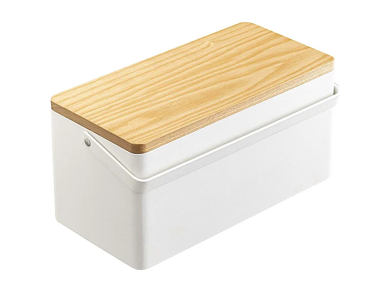 Nähkorb aus Metall und Holz "Tower"