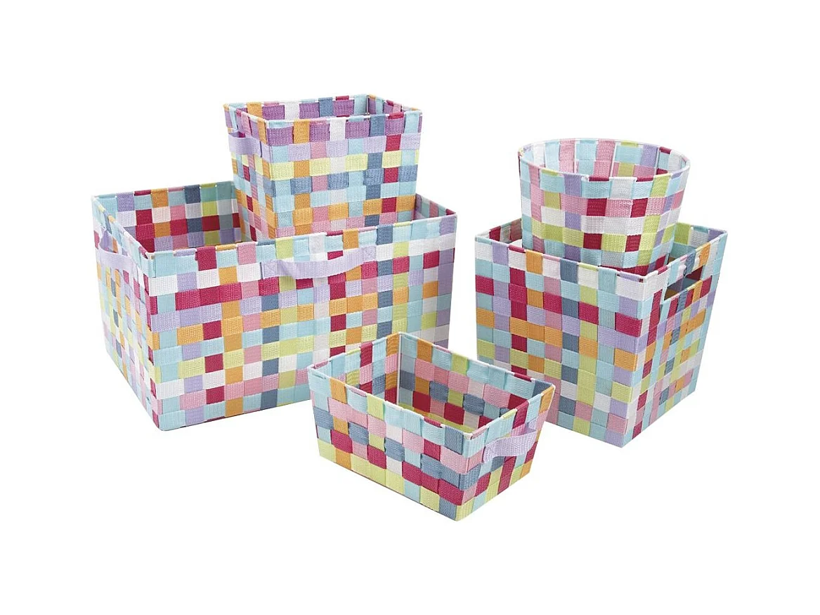 Corbeilles de rangement en nylon (Lot de 5)