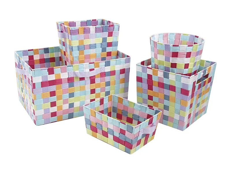 Corbeilles de rangement en nylon (Lot de 5)