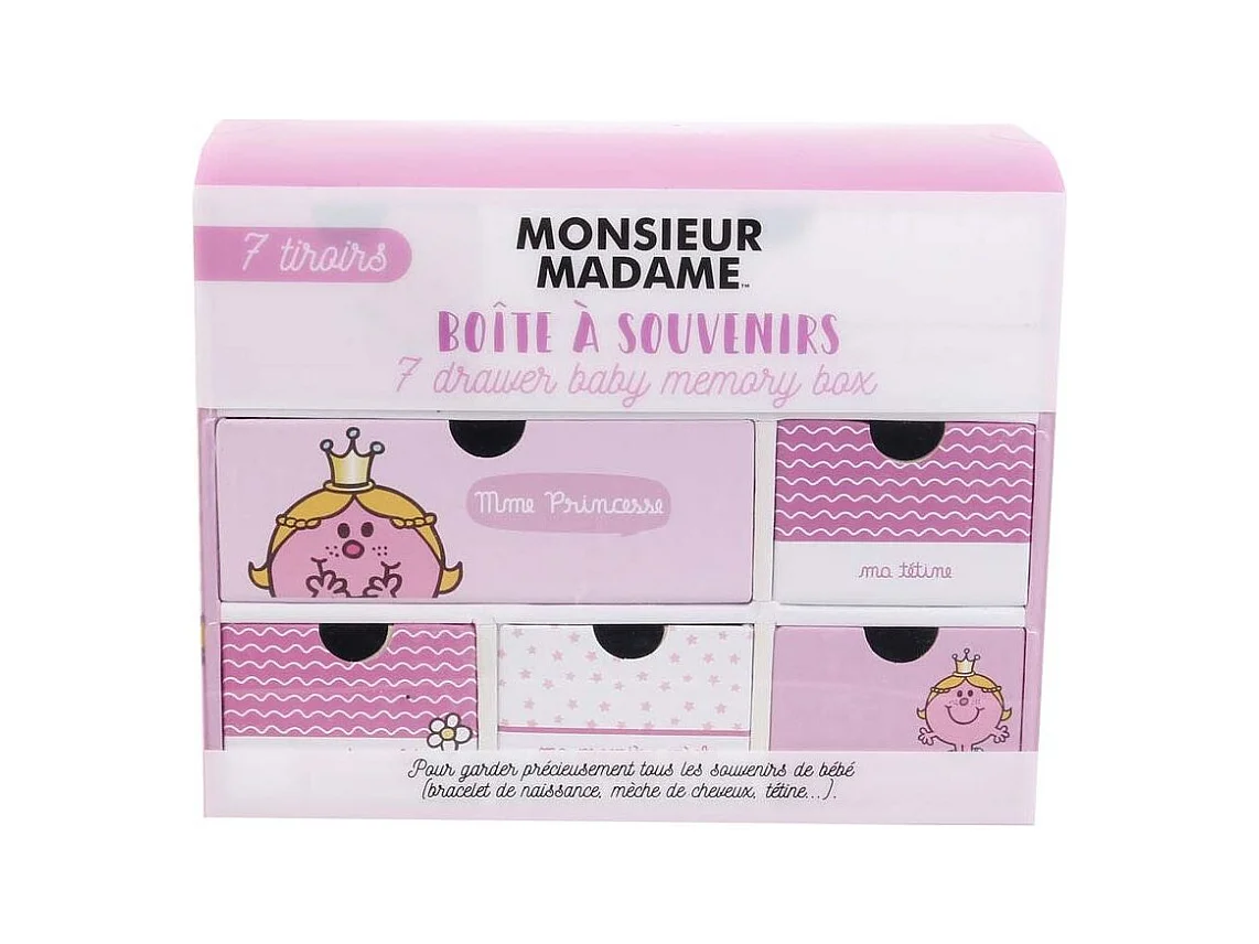 Scatola portaconfetti nascita Mr. Mrs. Princess