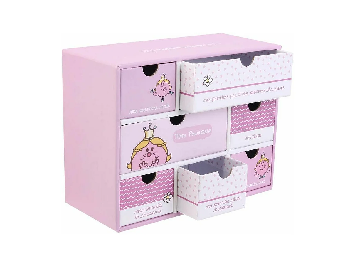 Scatola portaconfetti nascita Mr. Mrs. Princess