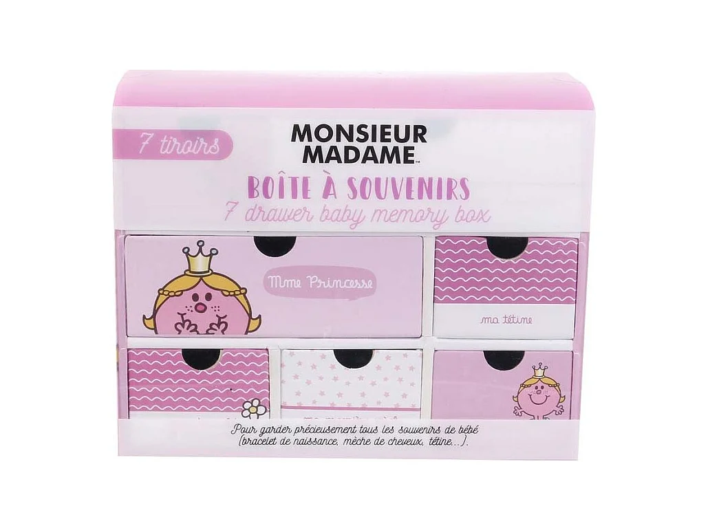 Scatola portaconfetti nascita Mr. Mrs. Princess