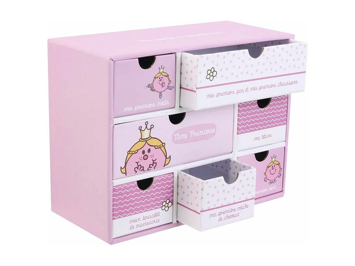 Boite à souvenirs naissance Monsieur Madame Mme Princesse