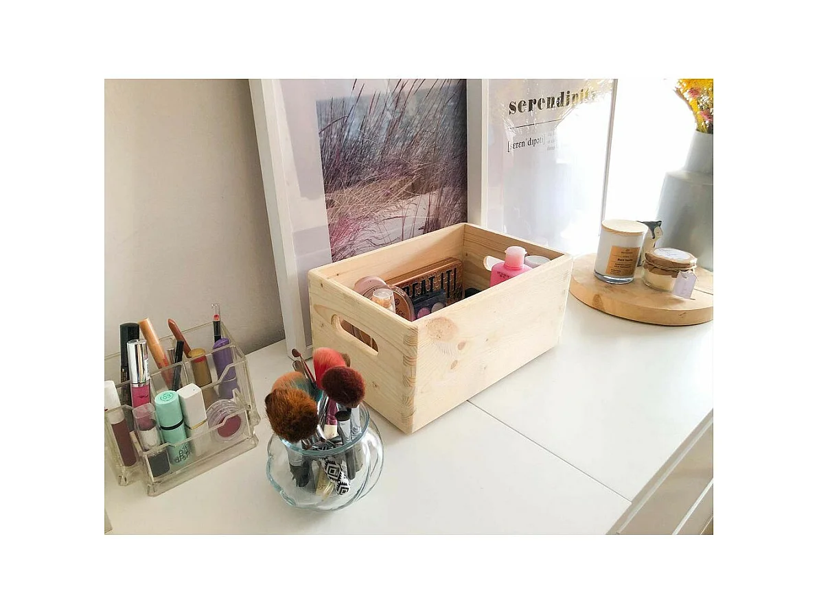 Caisse en bois de rangement 40 x 30 x 23 cm