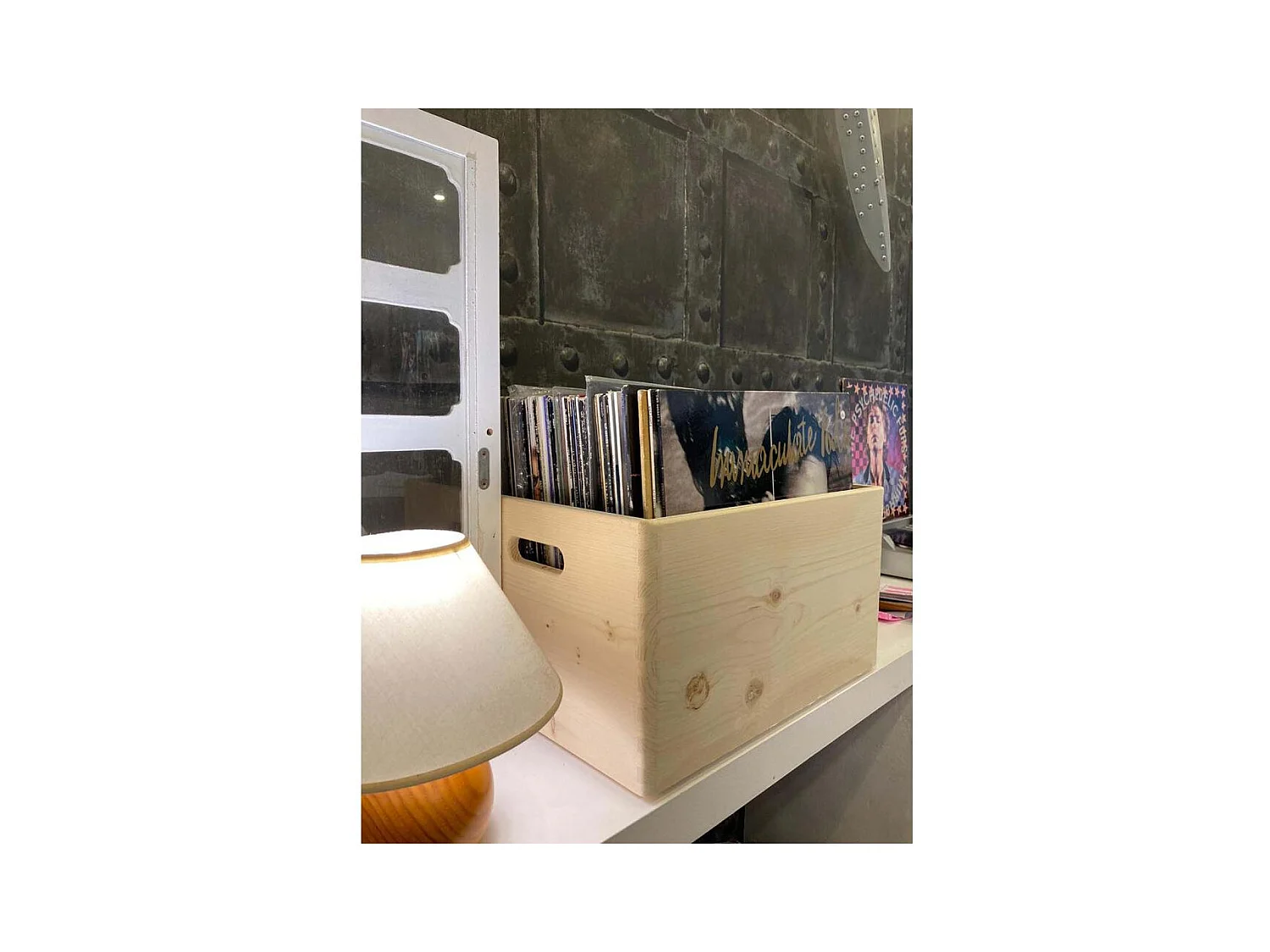 Caisse en bois de rangement 40 x 30 x 23 cm