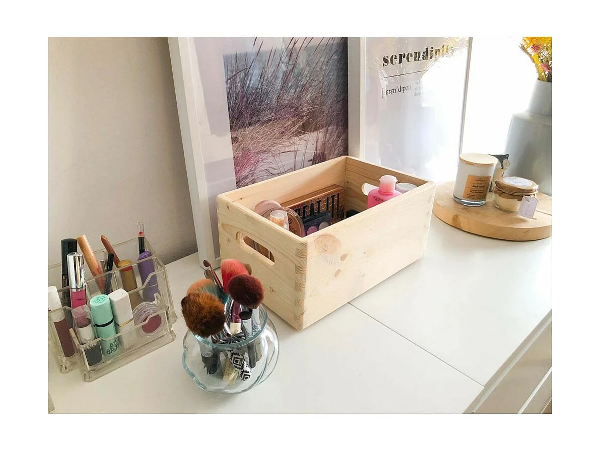 Caisse en bois de rangement 40 x 30 x 23 cm