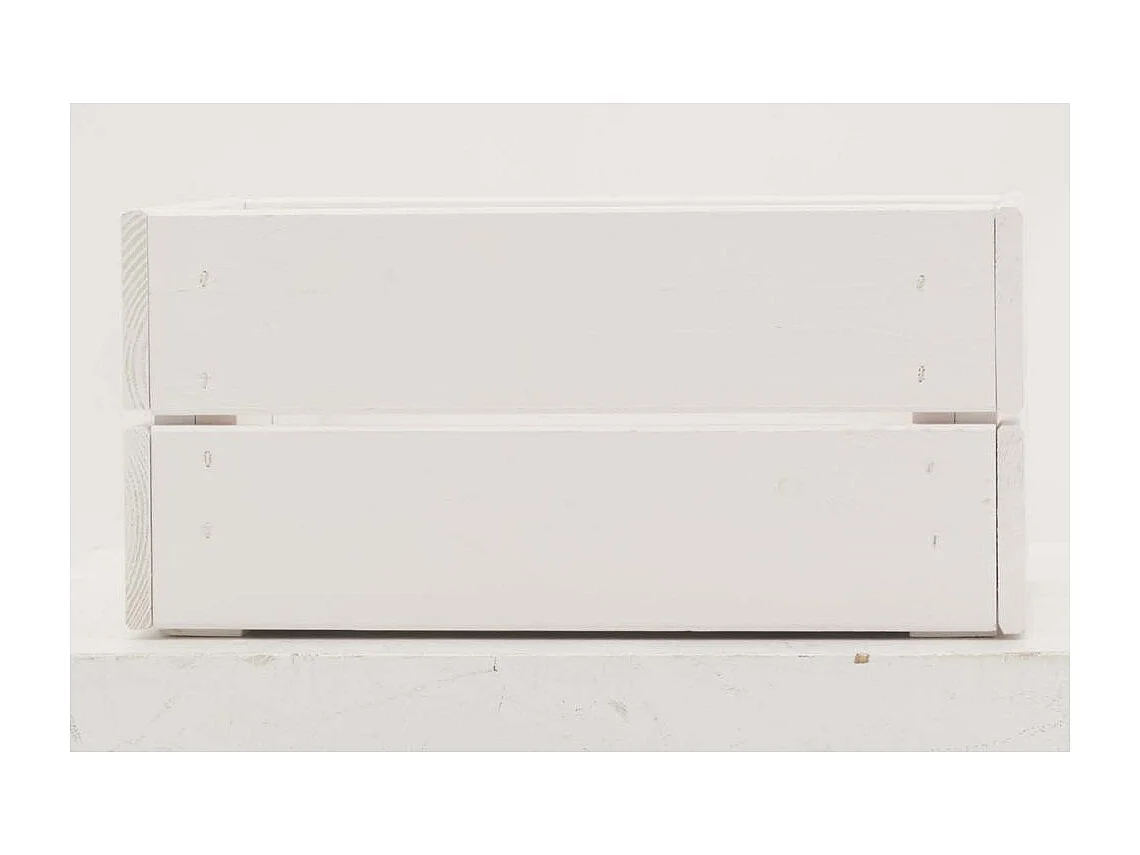 Caisse de rangement en pin petit modèle 31 x 23 x 15 cm Jaune