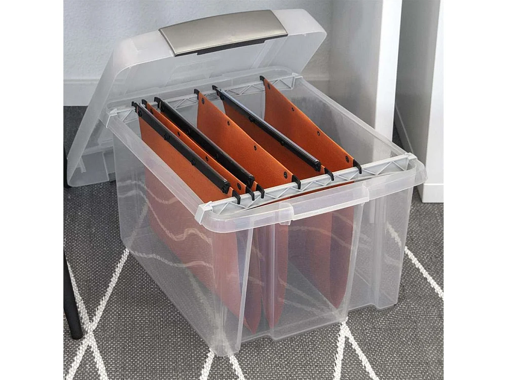 Boite transparente pour dossiers suspendus 37 Litres Nesta