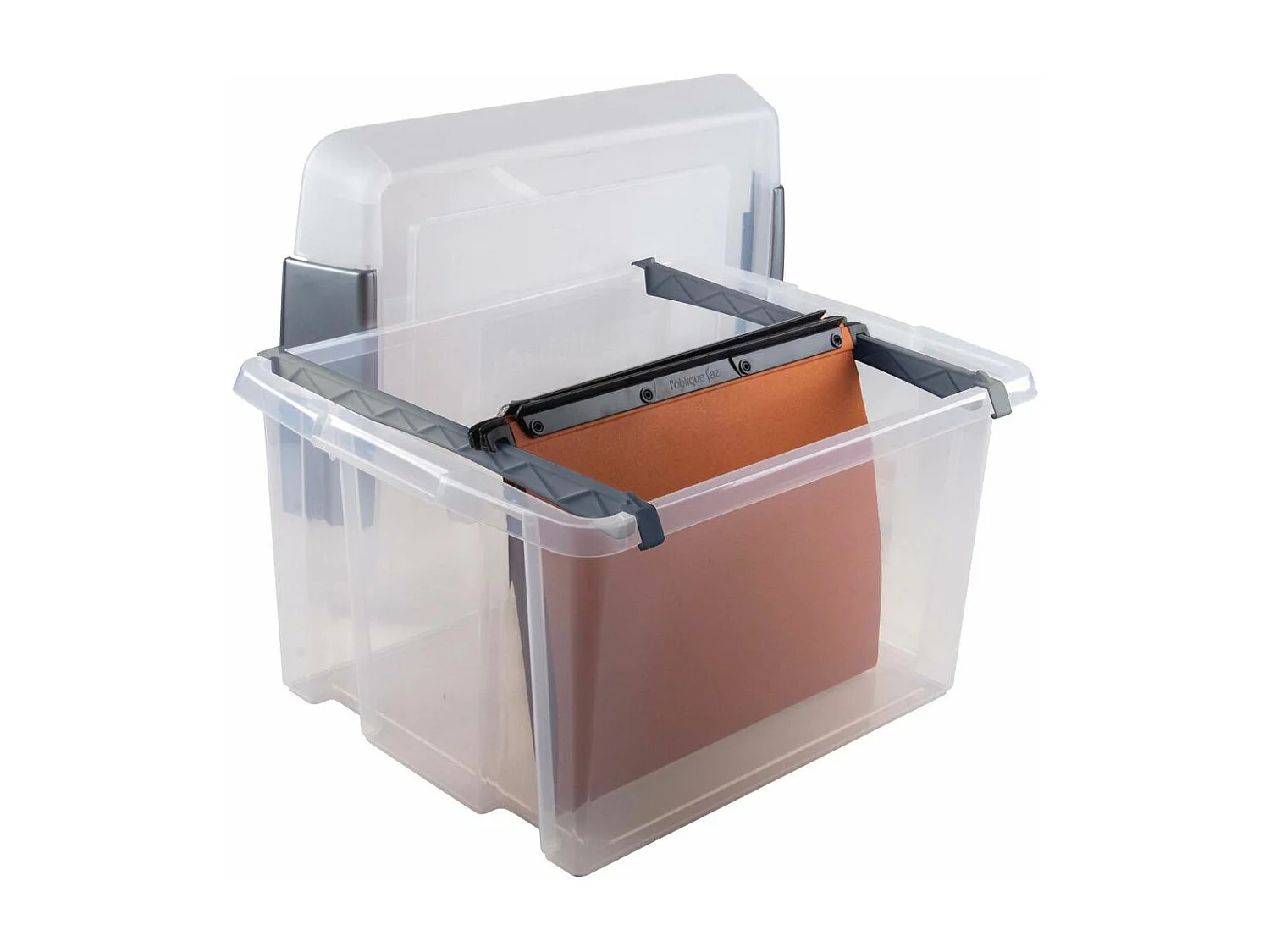 Boite transparente pour dossiers suspendus 37 Litres Nesta