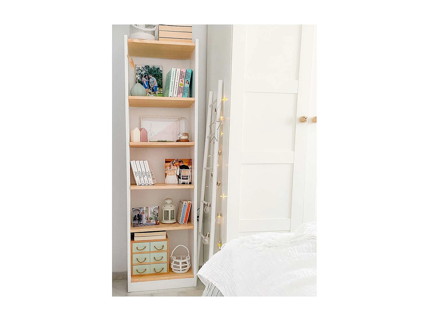 Mini rangement bloc en pin brut avec tiroirs 6 tiroirs M2