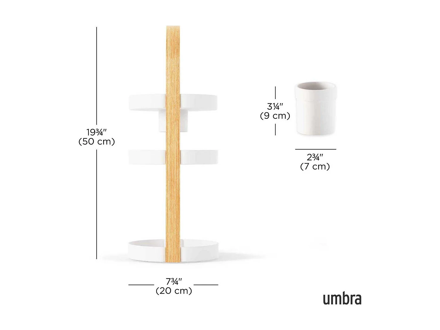 Organiseur de salle de bain 3 niveaux Bellwood