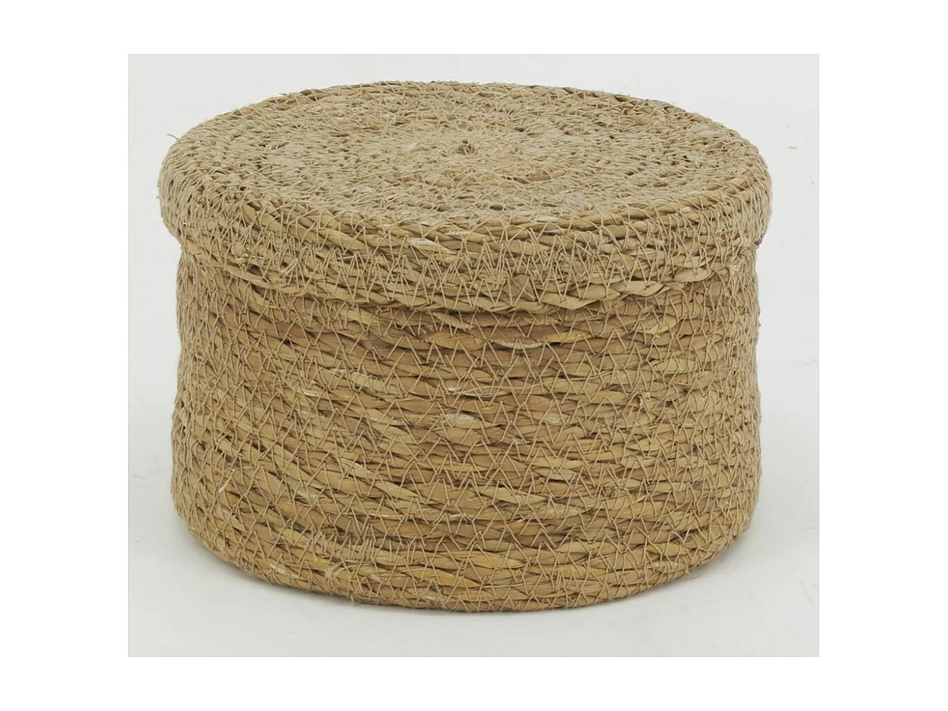 Boites rondes en jonc naturel (Lot de 3)