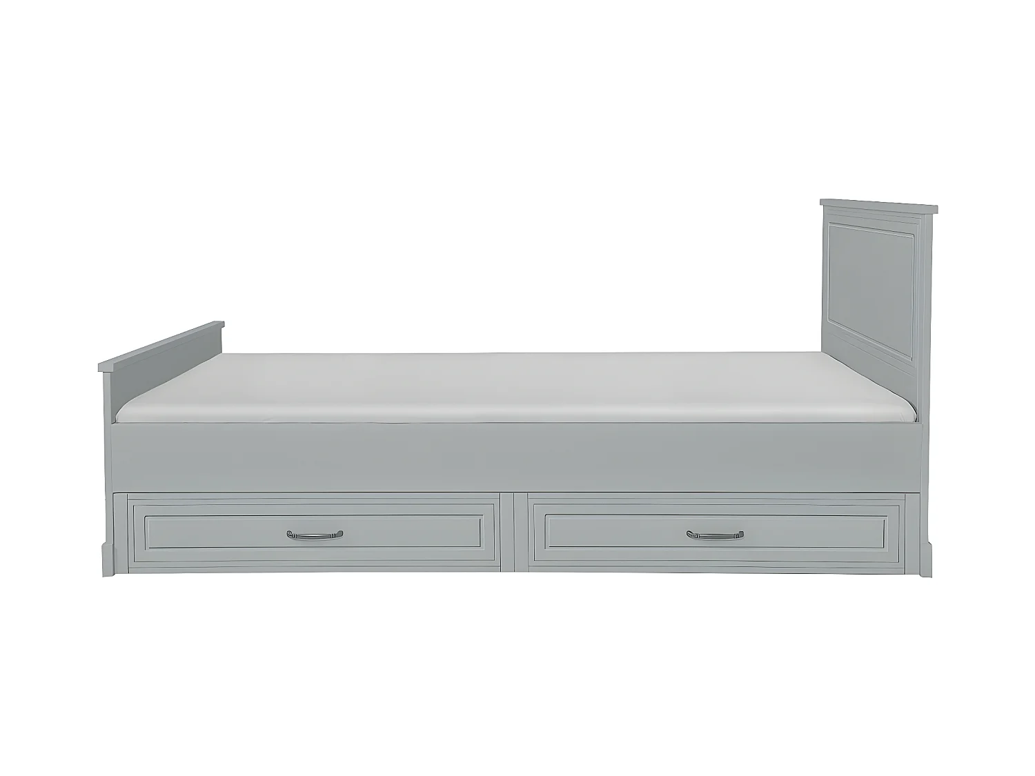 Lit 90x200 sommier et tiroir inclus Melody Gris