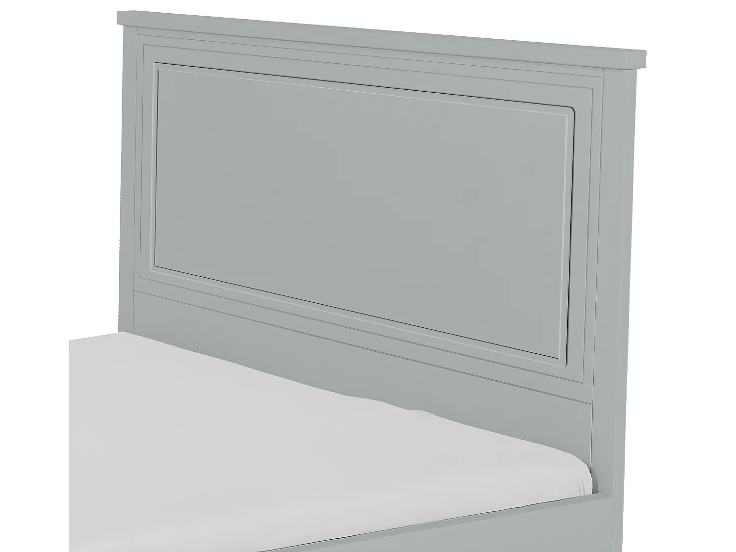 Lit 90x200 sommier et tiroir inclus Melody Gris