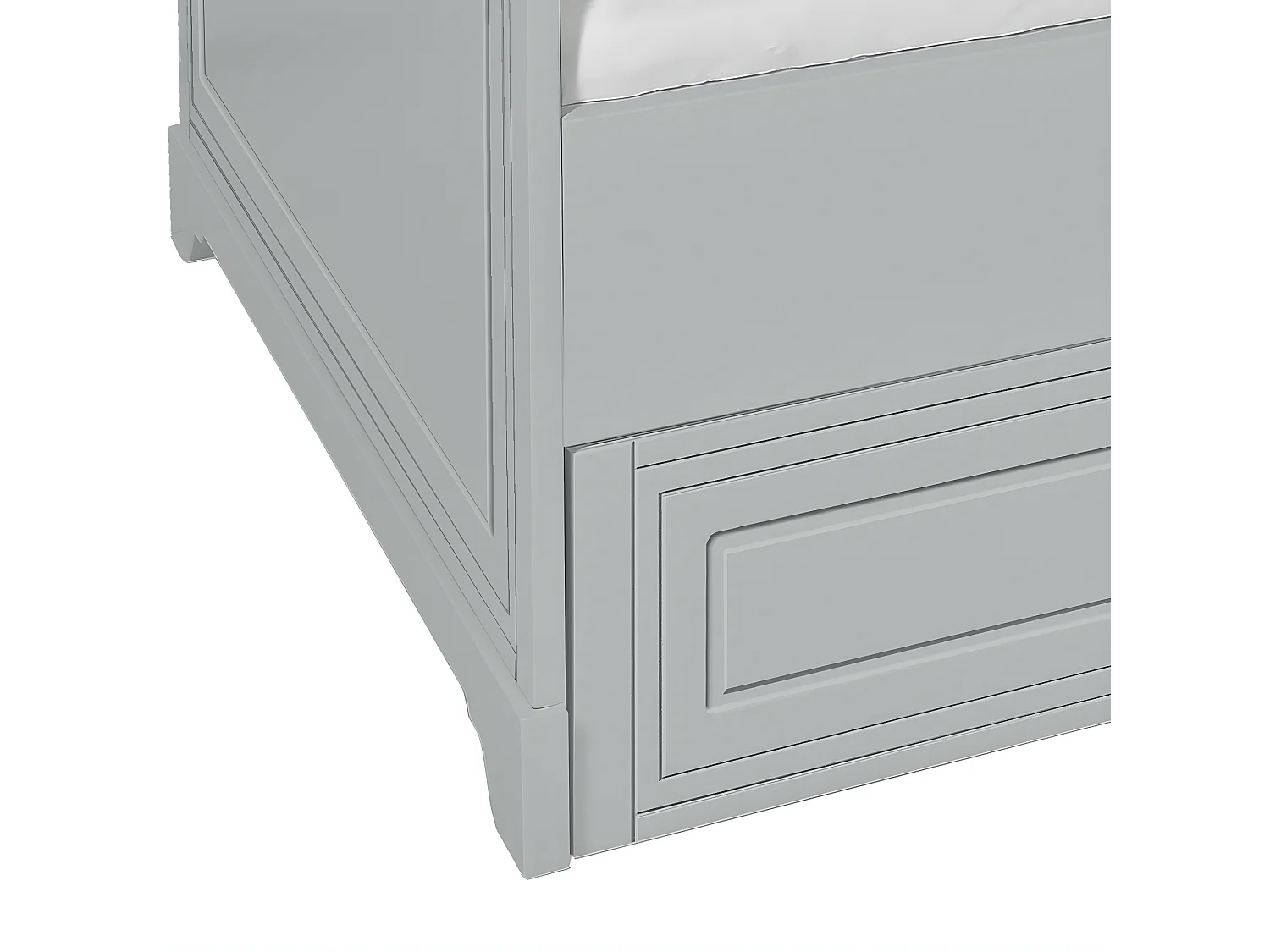 Lit 90x200 sommier et tiroir inclus Melody Gris