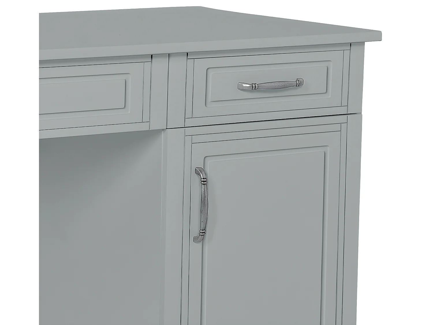 Bureau 2 tiroirs 1 porte Melody Gris