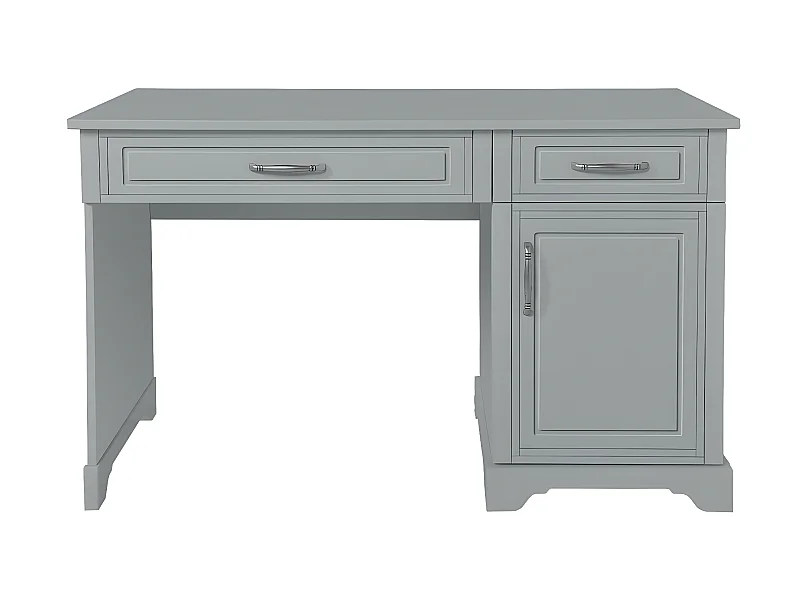 Bureau 2 tiroirs 1 porte Melody Gris
